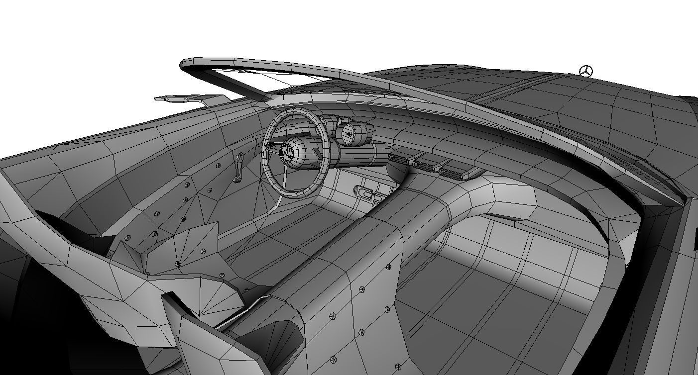 Mercedes-Maybach Vision 6 Cabriolet 2017 Gameready Low-poly 3D model_33