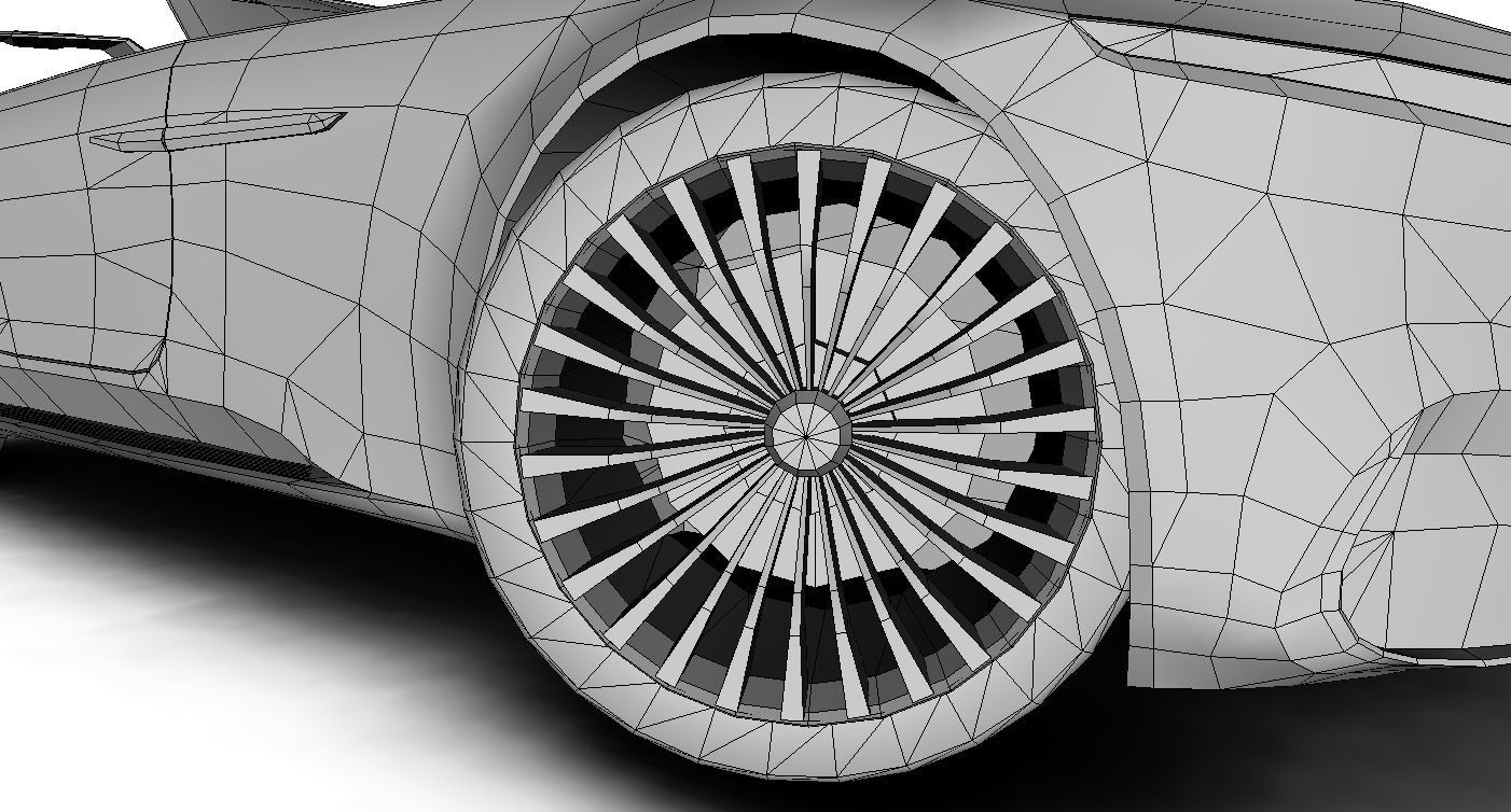 Mercedes-Maybach Vision 6 Cabriolet 2017 Gameready Low-poly 3D model_35