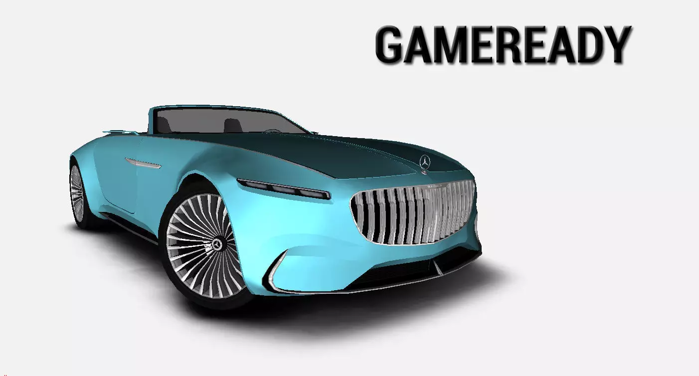 Mercedes-Maybach Vision 6 Cabriolet 2017 Gameready Low-poly 3D model_0