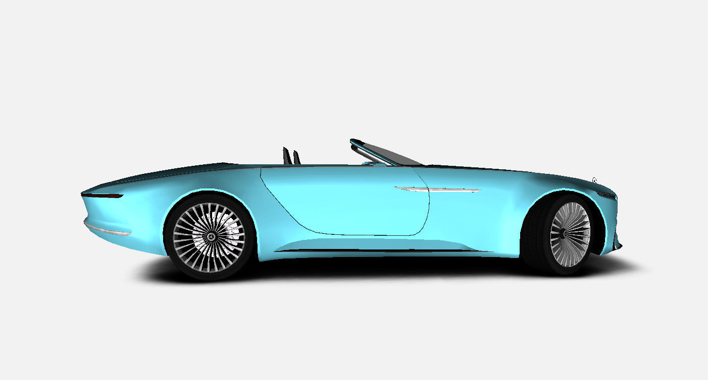 Mercedes-Maybach Vision 6 Cabriolet 2017 Gameready Low-poly 3D model_1