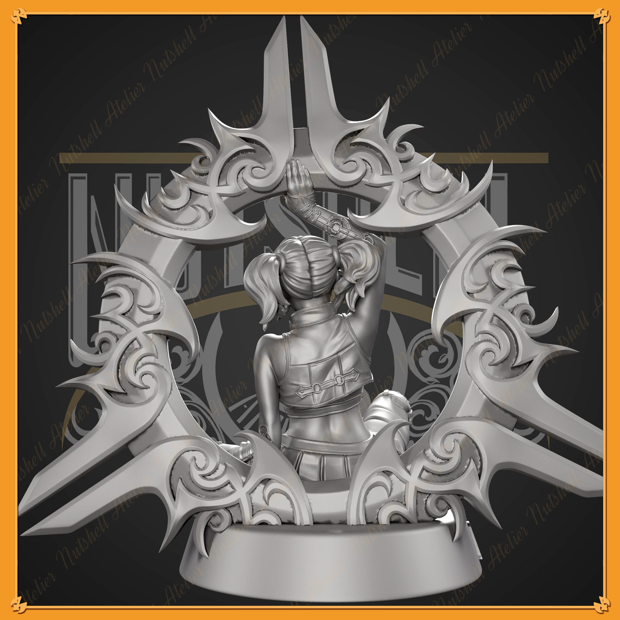 Nutshell Atelier - Chakram girl - NSFW 3D print model_3