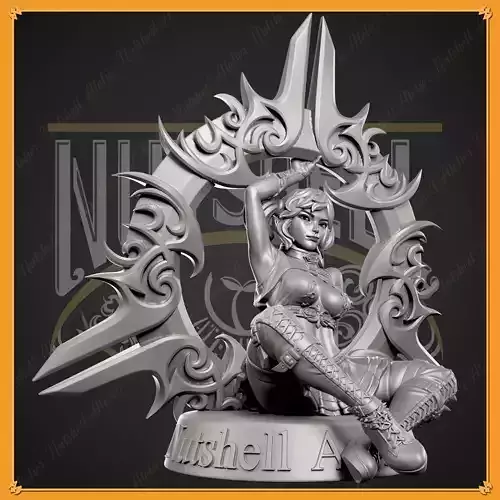 Nutshell Atelier - Chakram girl - NSFW 3D print model