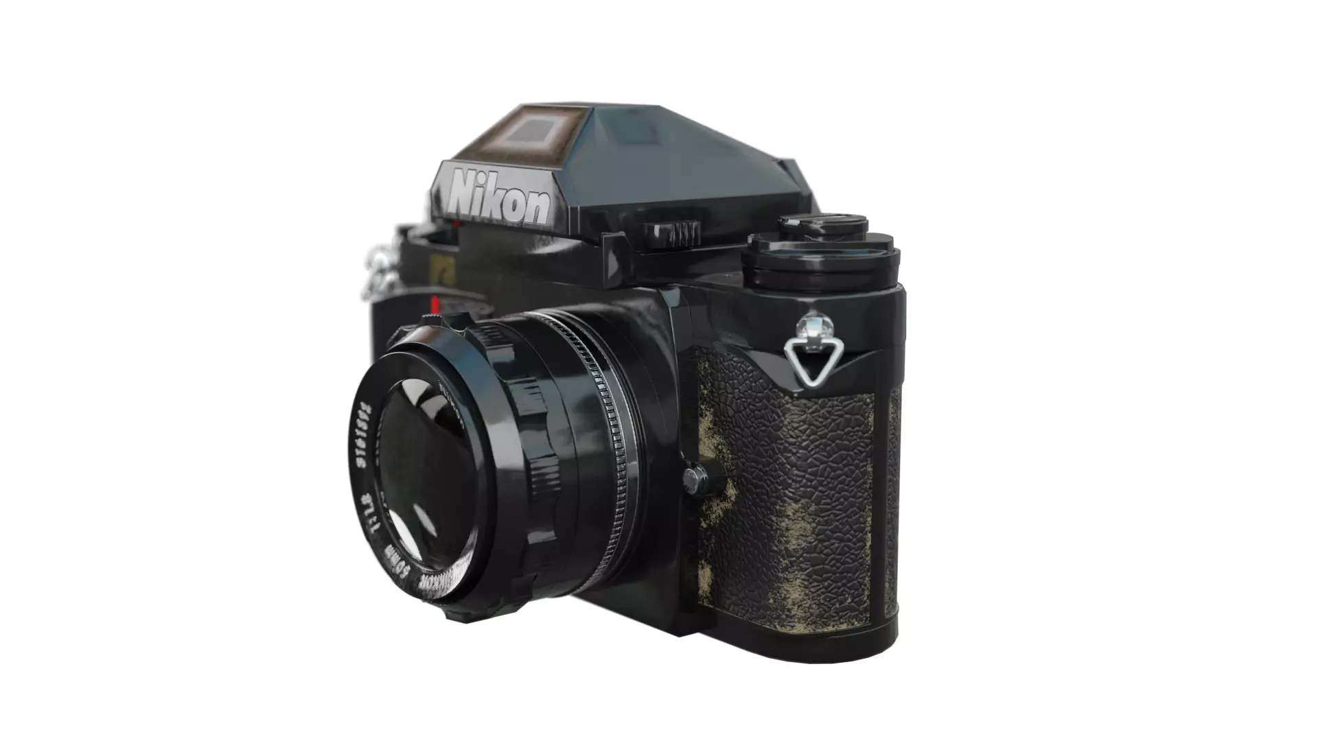 Camera Nikon F3 high poly and Low poly Low-poly 3D model_0