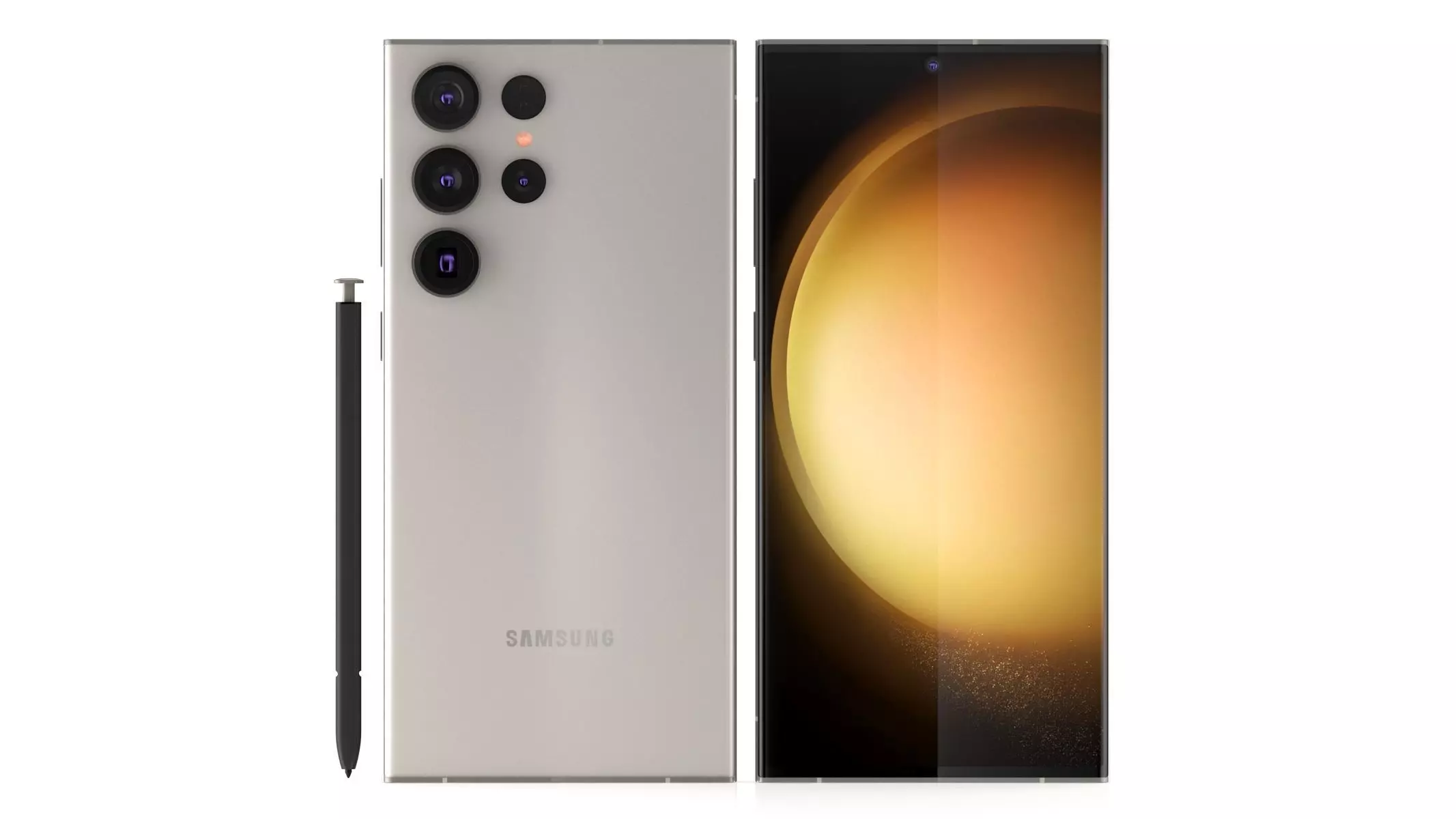 Samsung Galaxy S23 Ultra Cream 3D model_0