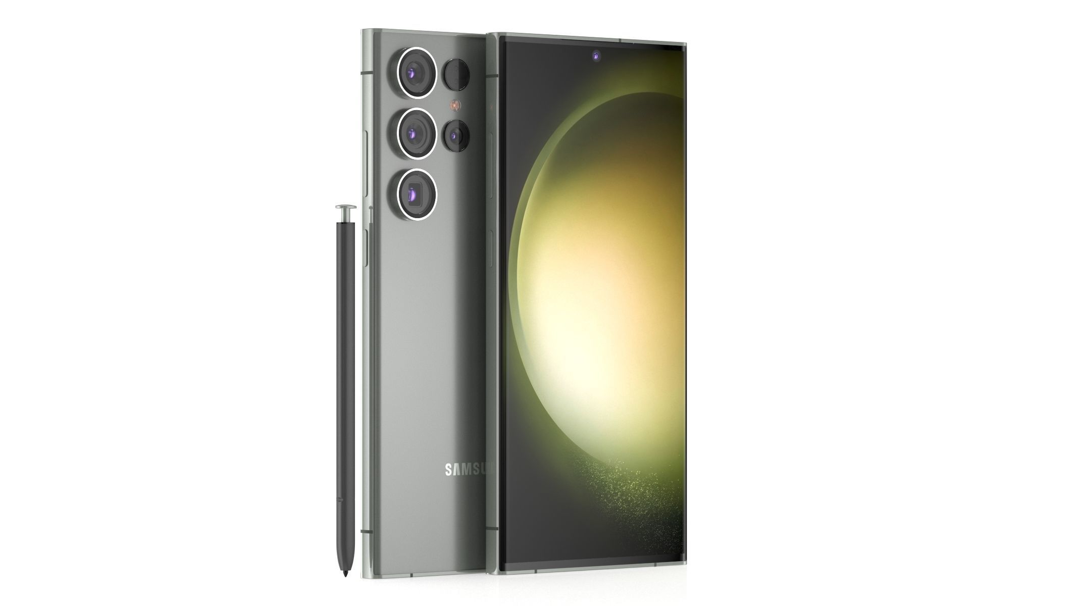 Samsung Galaxy S23 Ultra Green 3D model_1