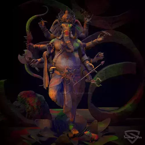 Ganesha 3D Print and Showpiece Model  3D print model