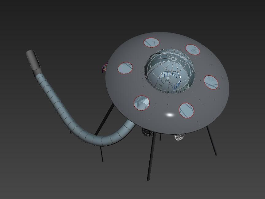 Flying Saucer Playground 3D model_5