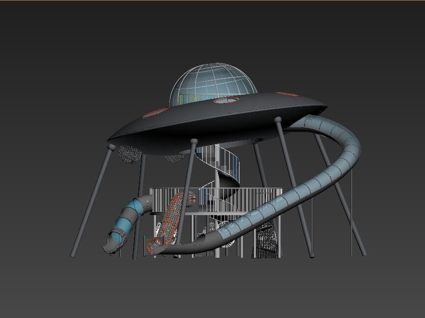 Flying Saucer Playground 3D model_7