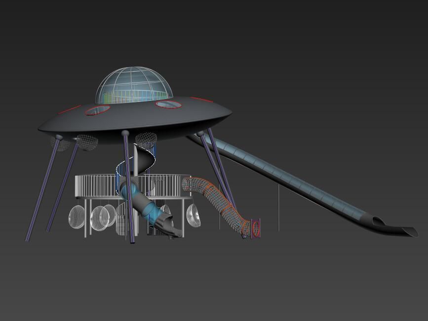 Flying Saucer Playground 3D model_4