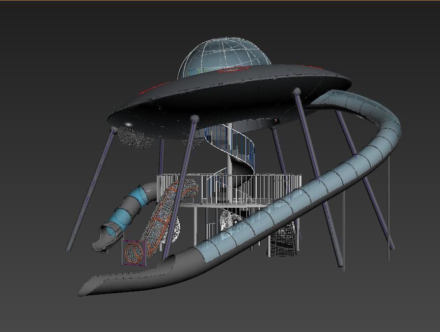 Flying Saucer Playground 3D model_3