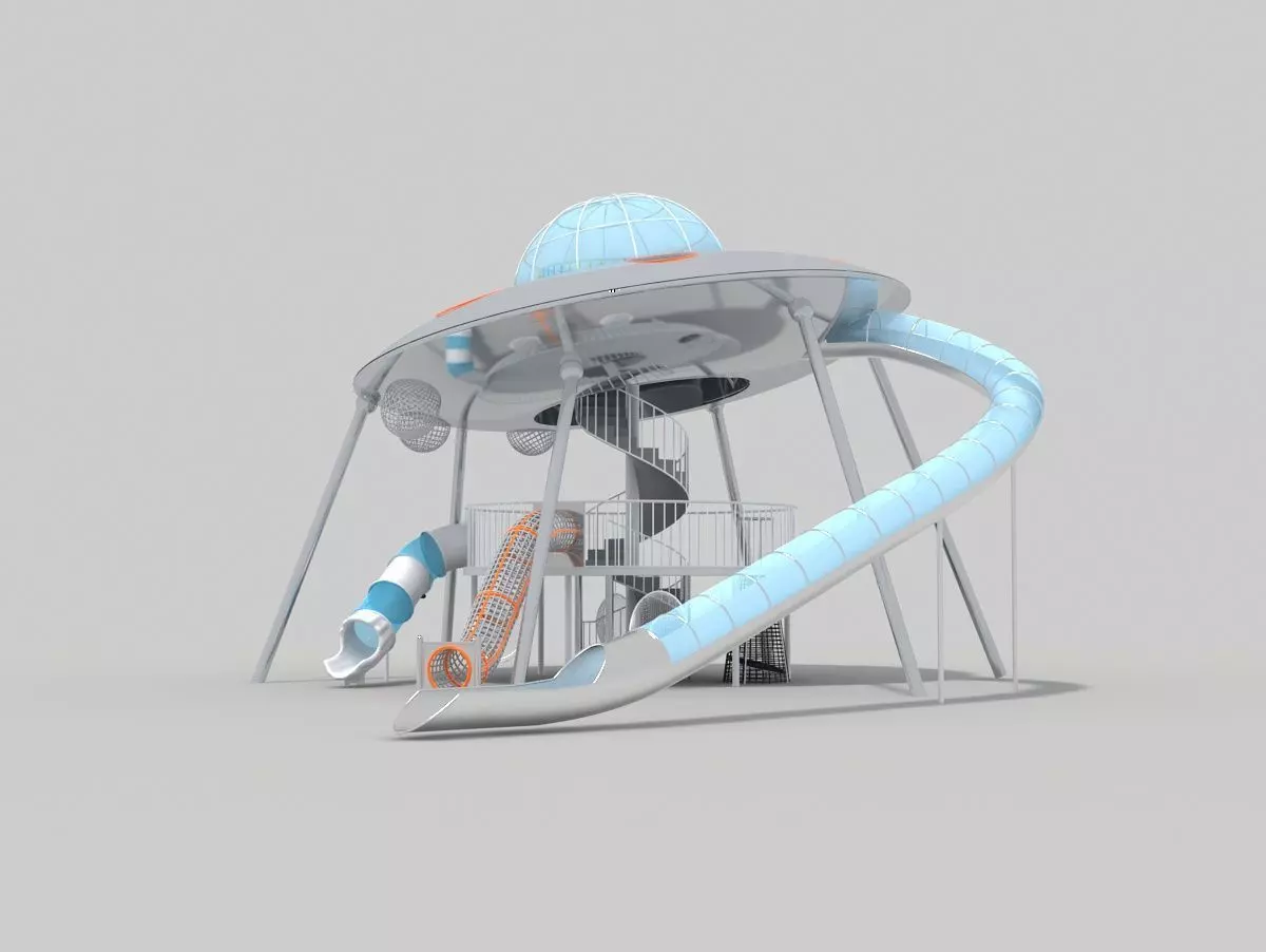 Flying Saucer Playground 3D model_0