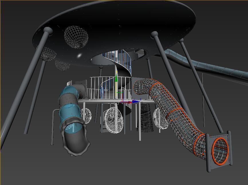 Flying Saucer Playground 3D model_8