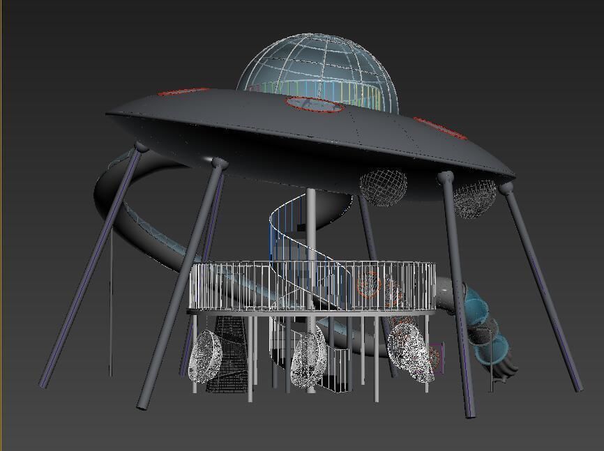 Flying Saucer Playground 3D model_6