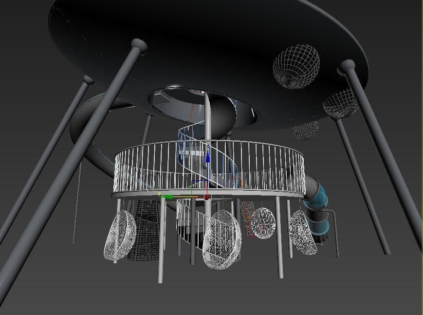 Flying Saucer Playground 3D model_9
