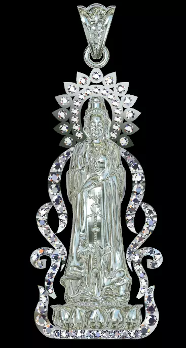 Bodhisattva Quan Yin pendant 3D print model