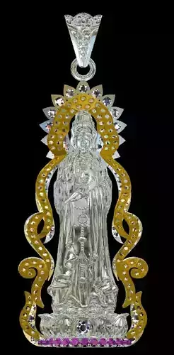 Bodhisattva Quan Yin pendant 3D