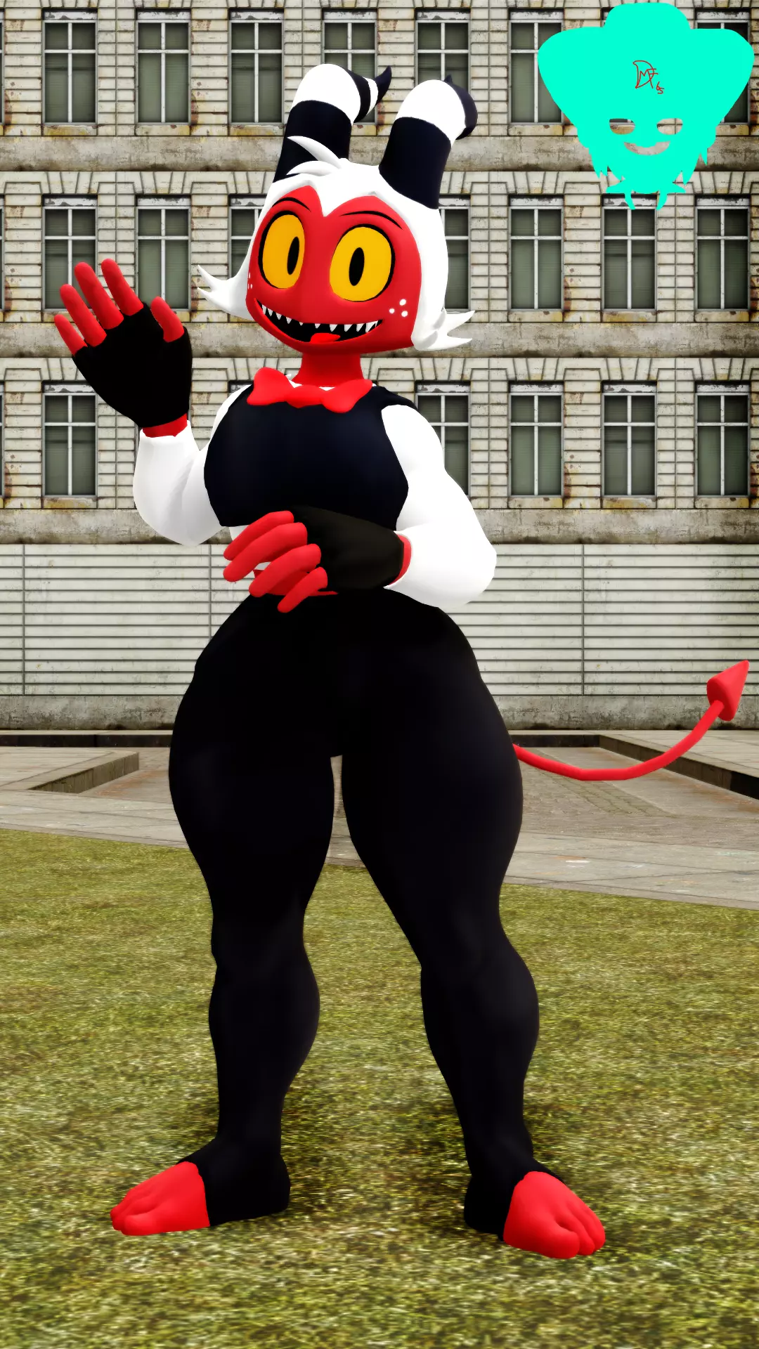 Moxxie NSFW blender and MMD 3D model_0