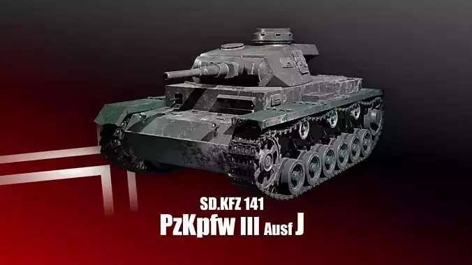 PzKpfw III - Panzer 3 - Ausf J Blender 3D Models