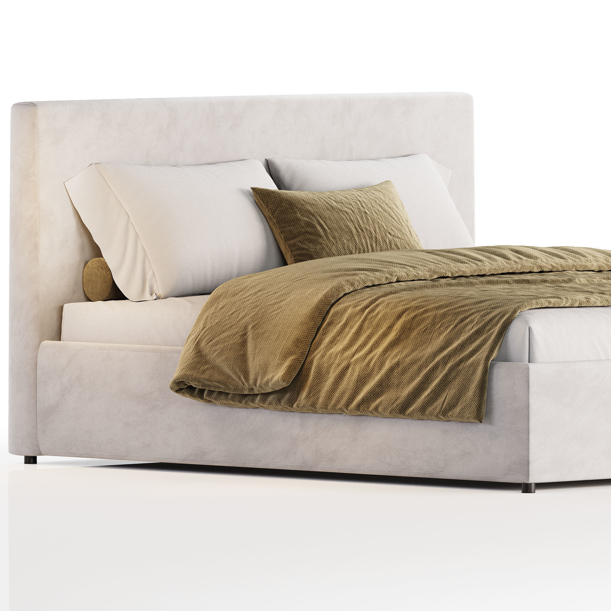 Haven Slipcover Bed 3D model_1