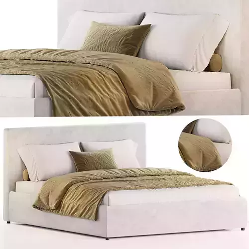 Haven Slipcover Bed 3D model