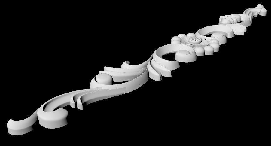 Central decor ornament for furniture 3D model_5