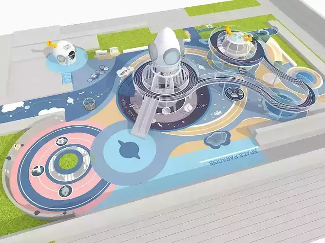 Space Base Playground 3D model