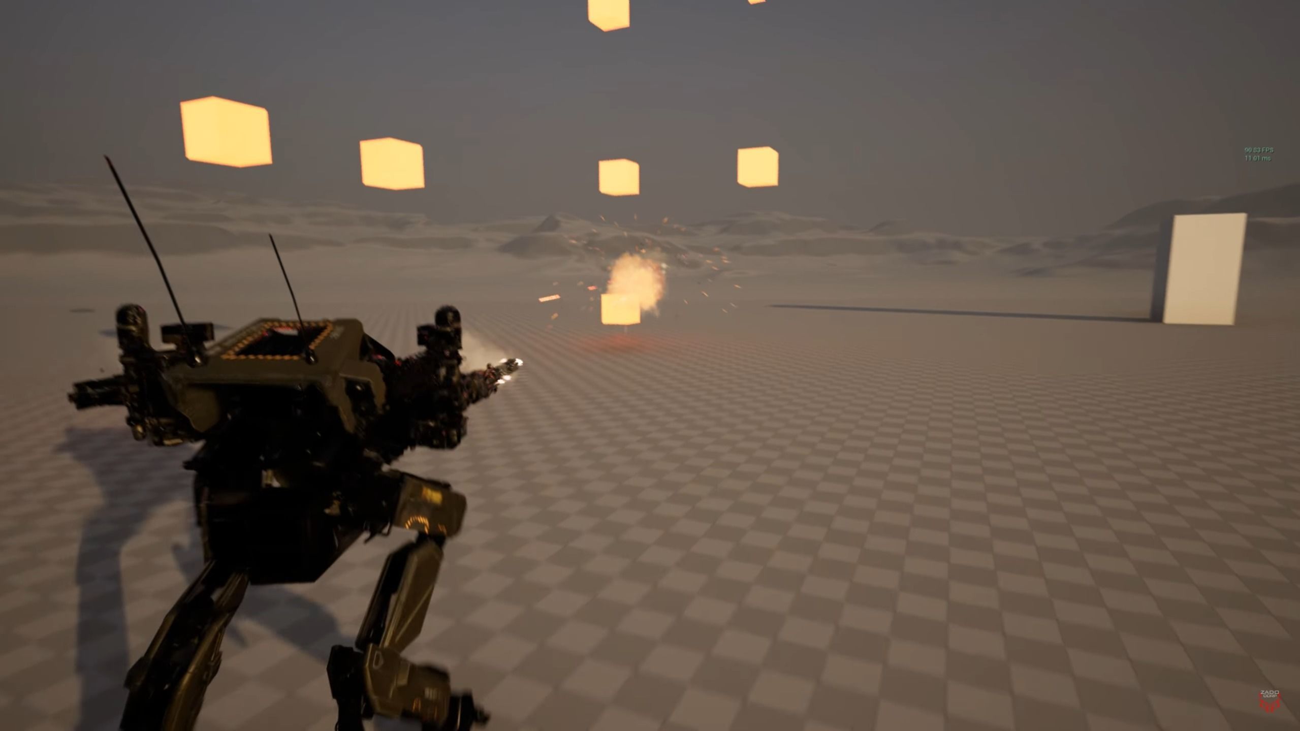 RAPTOR-07 Robot Mech Blender Model Low-poly 3D model_5