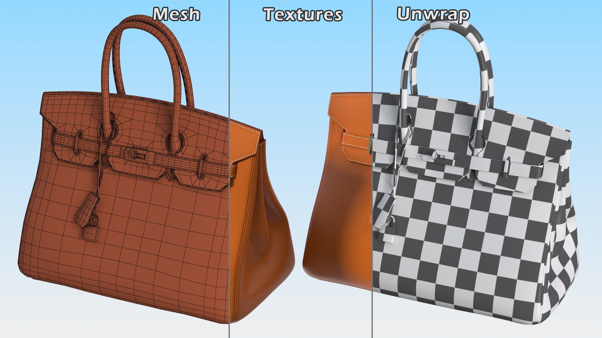 Hermes Birkin Bag 3D model_12
