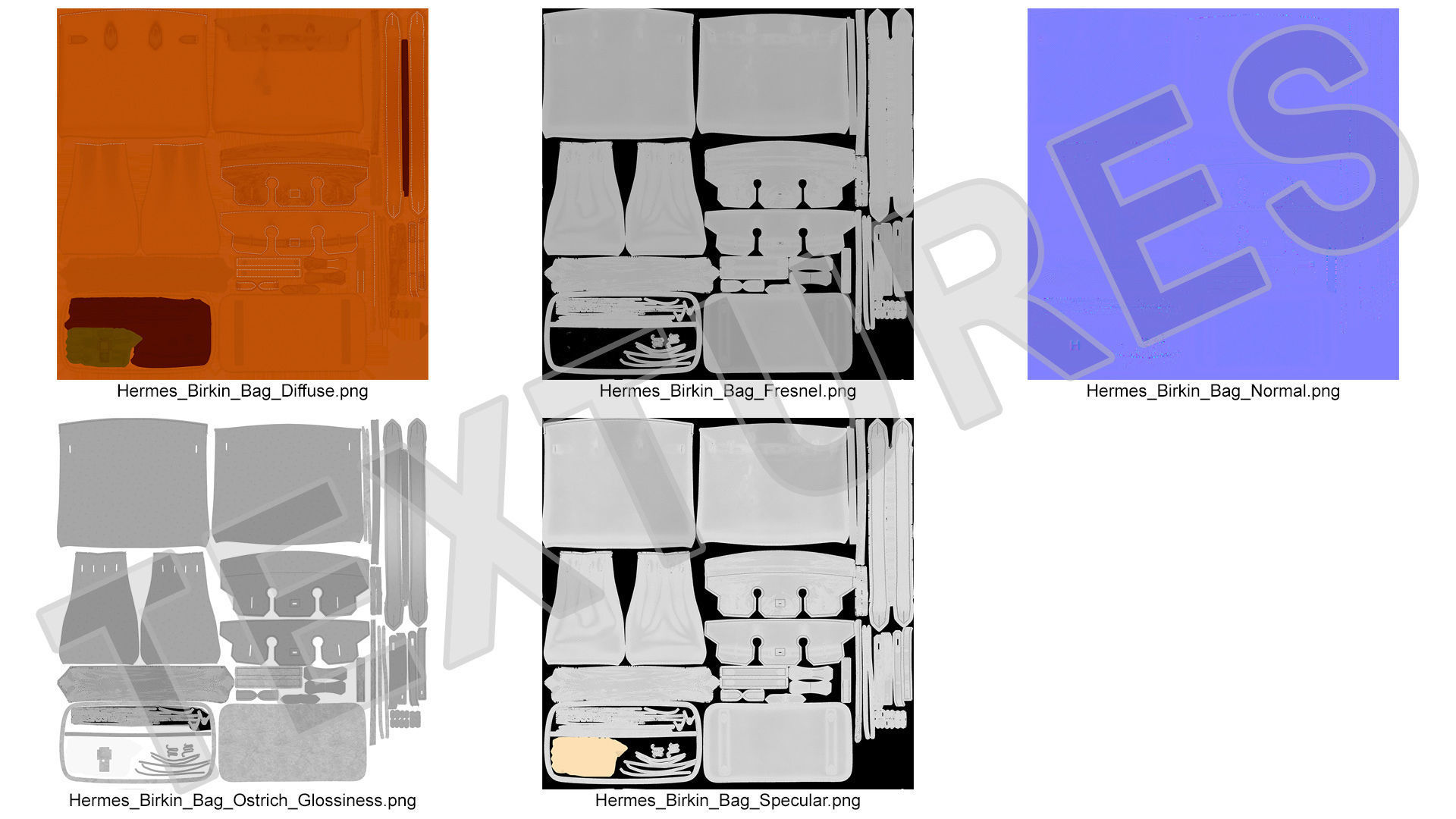 Hermes Birkin Bag 3D model_16