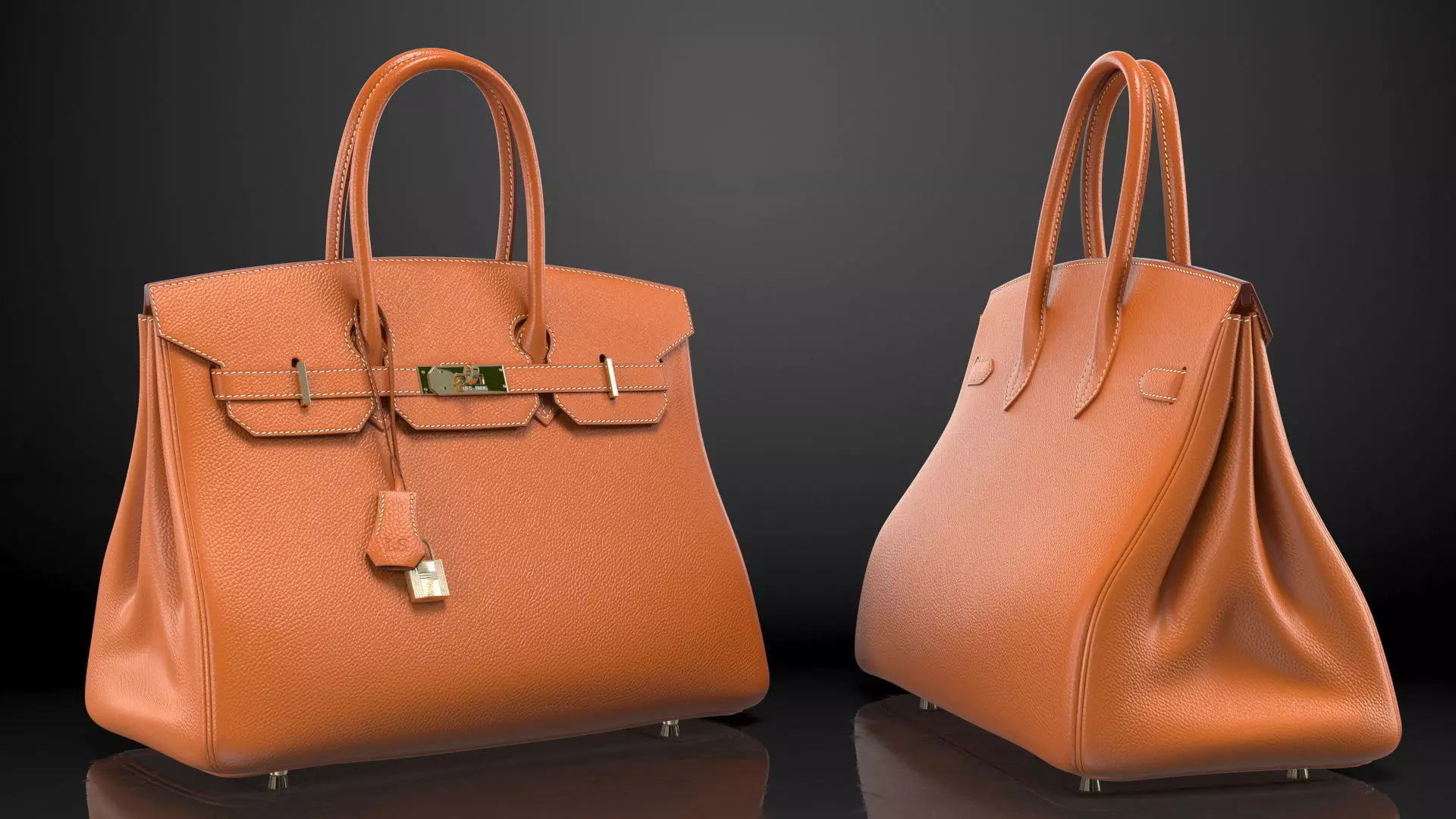 Hermes Birkin Bag 3D model_0