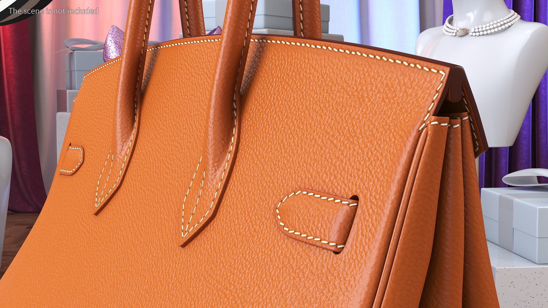 Hermes Birkin Bag 3D model_4