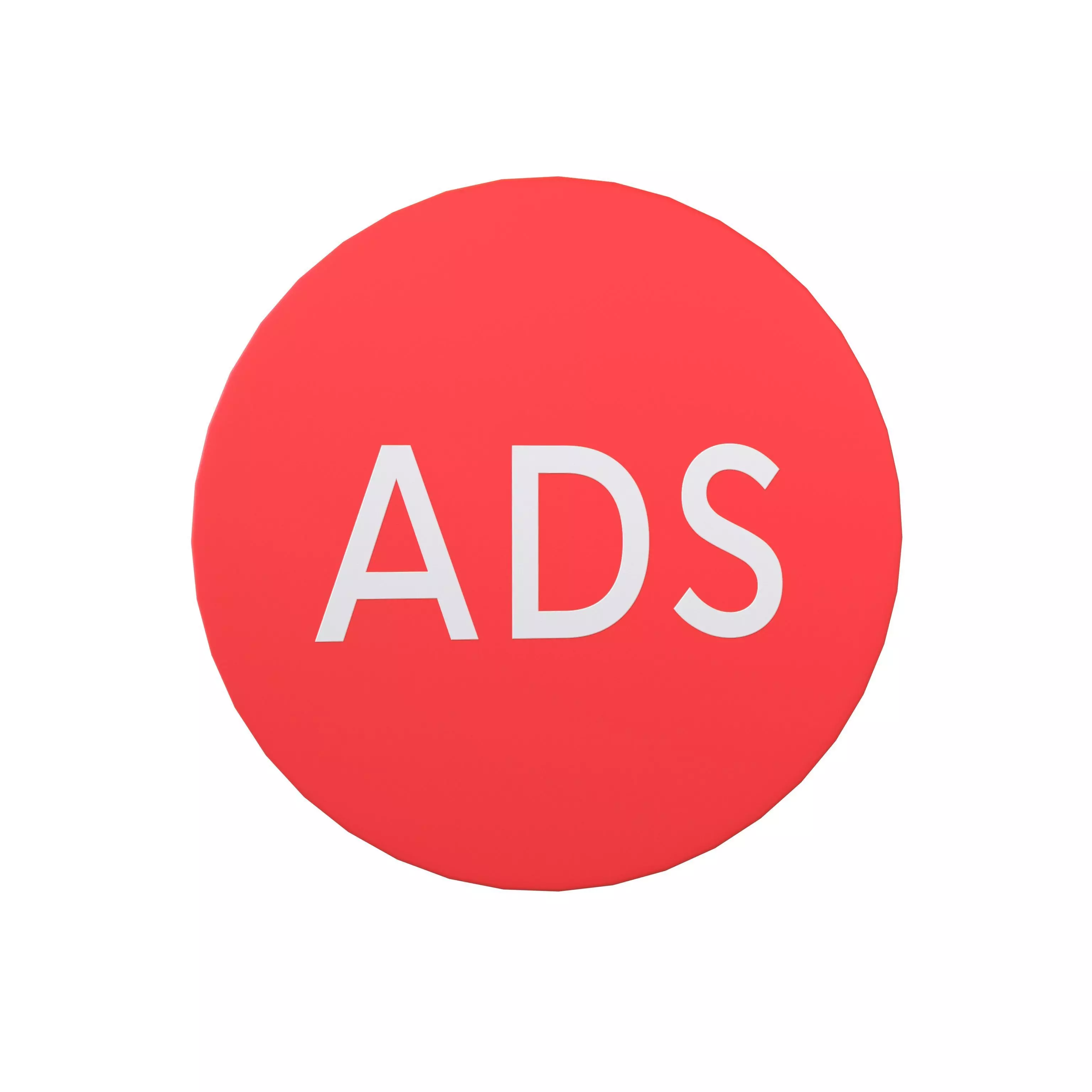 Ads Symbol V1 001 Low-poly 3D model_0