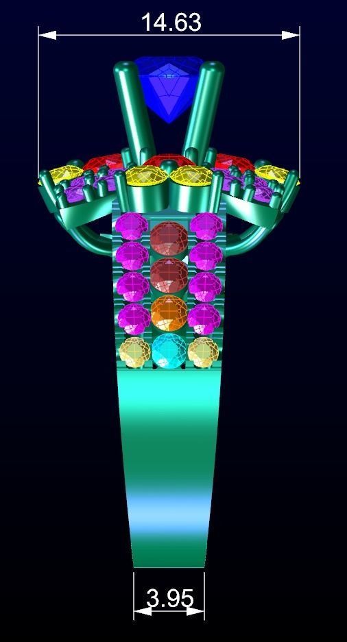 Engagement Ring 46 3D print model_7