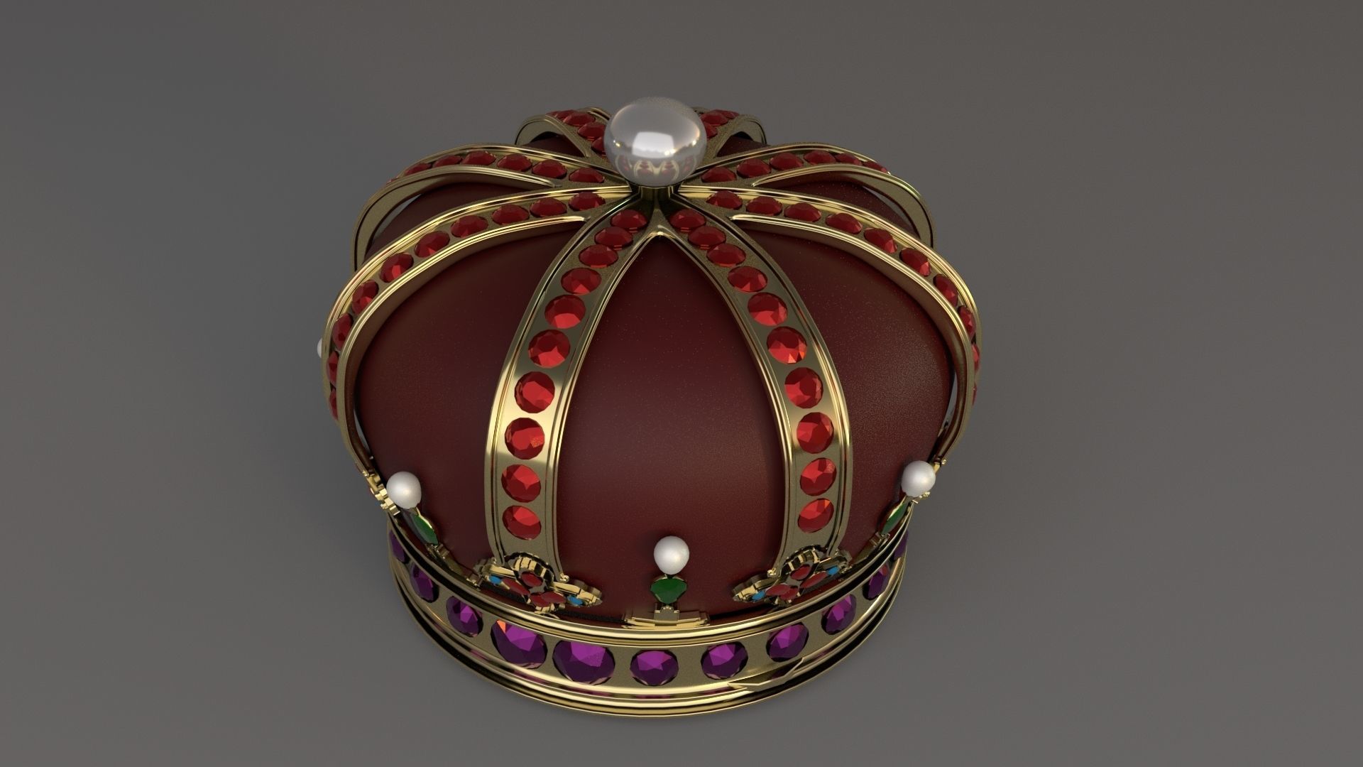 Crown Low-poly 3D model_1
