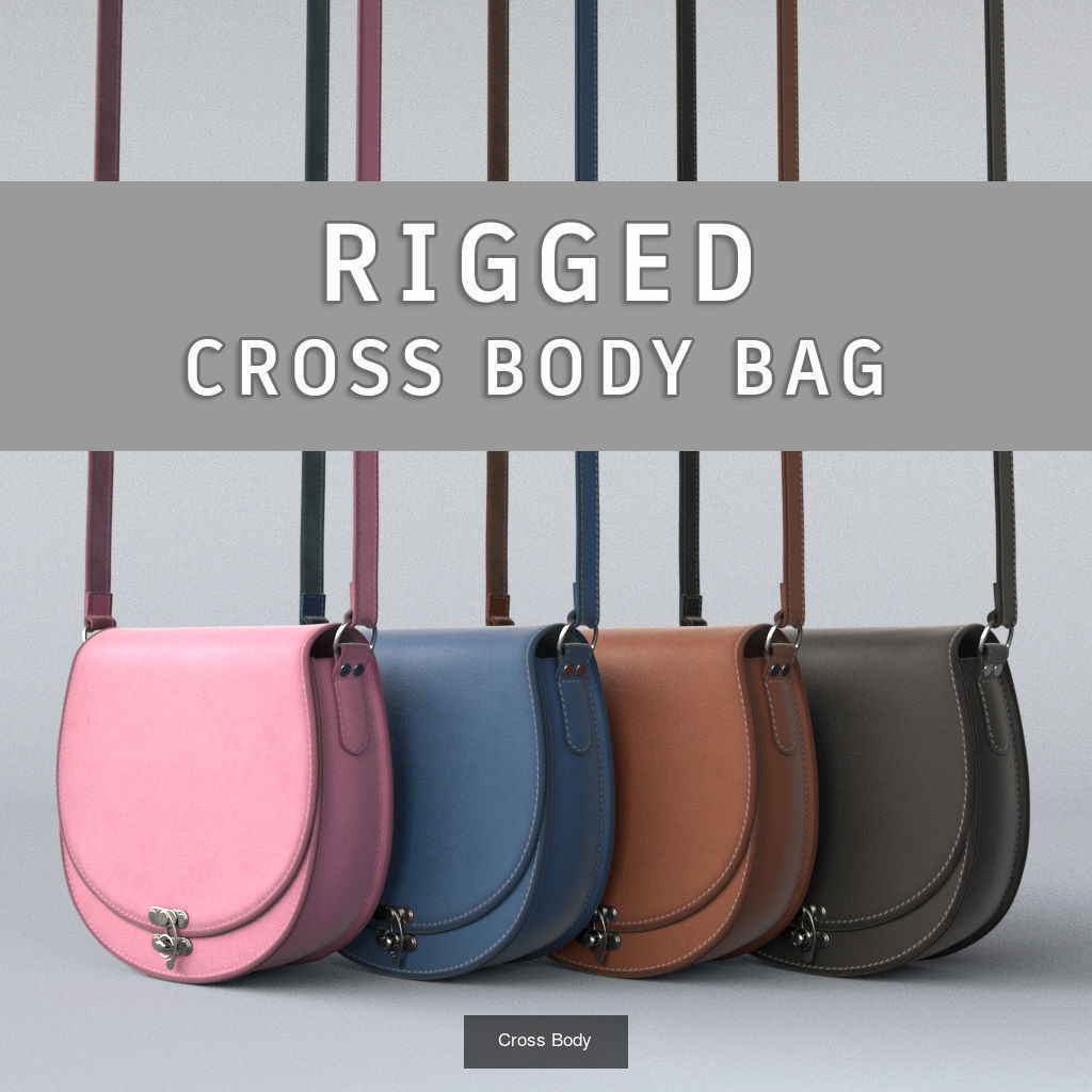 6 Rigged Bag 3D Model Collection_14