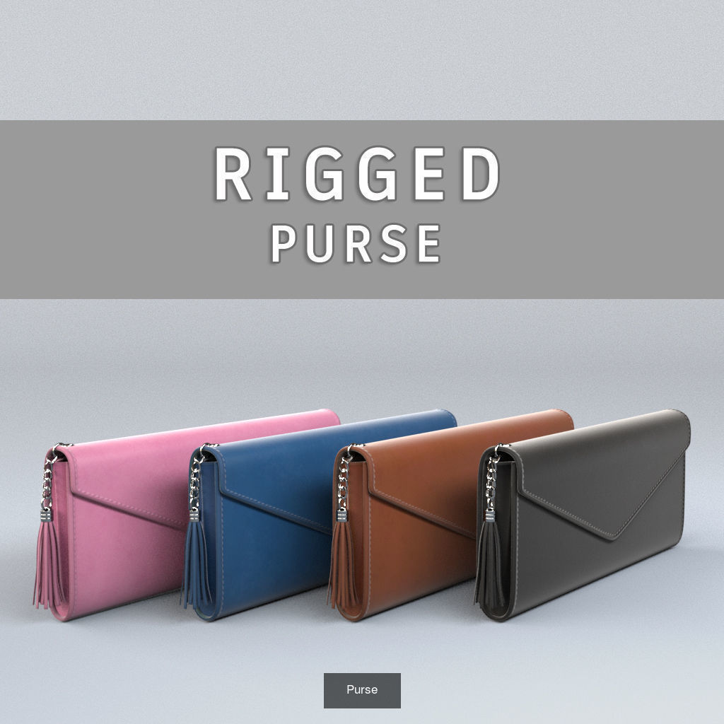 6 Rigged Bag 3D Model Collection_15