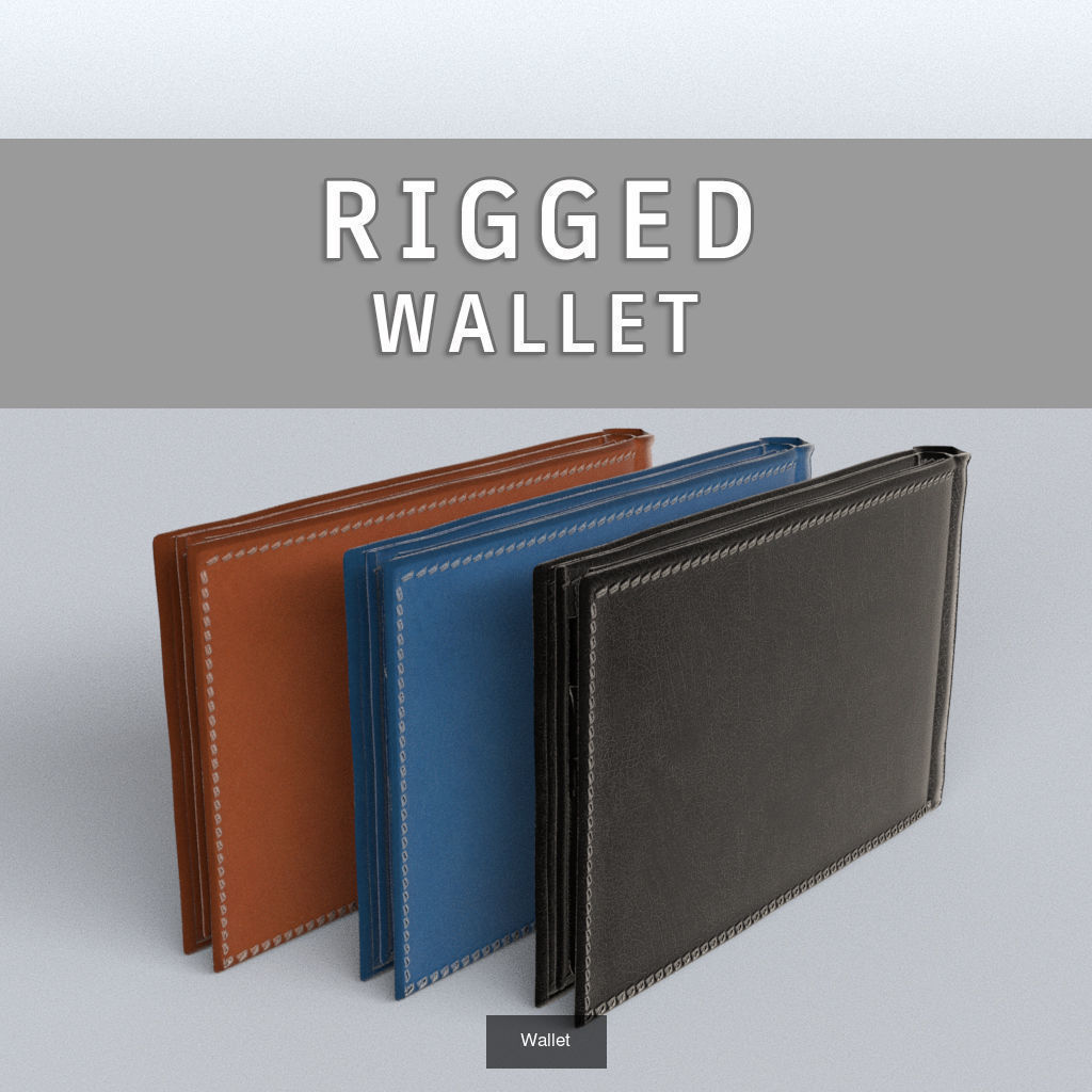 6 Rigged Bag 3D Model Collection_12