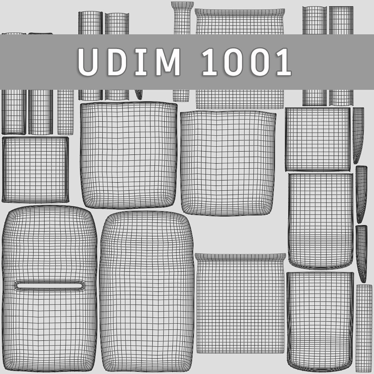 6 Rigged Bag 3D Model Collection_27