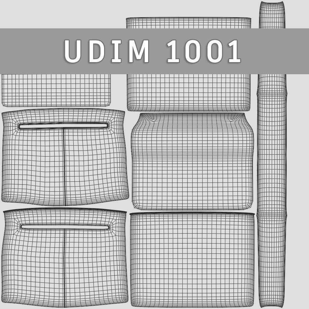 6 Rigged Bag 3D Model Collection_29