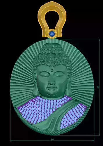 budhha pendants diamond