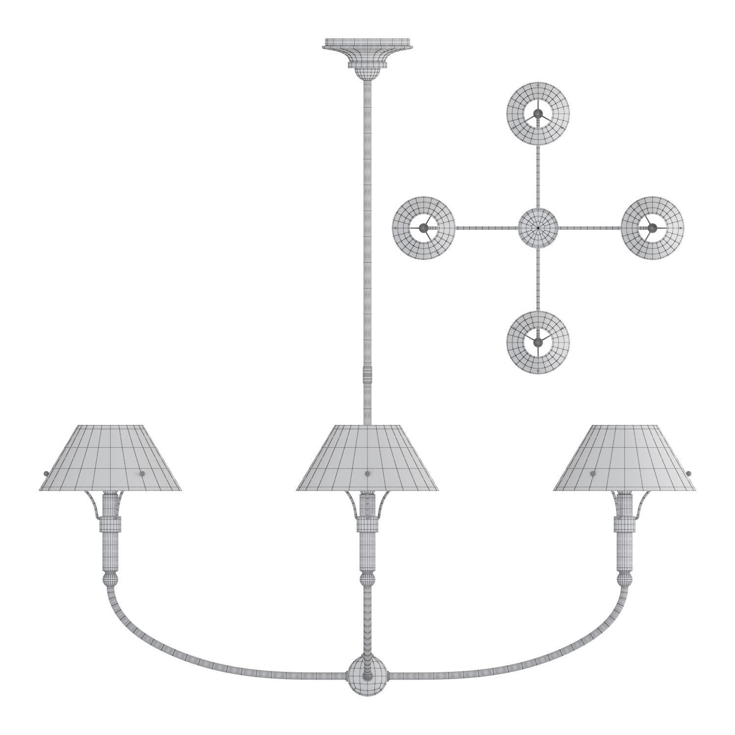 VISUAL COMFORT Turlington Arched Chandelier 3D model_3
