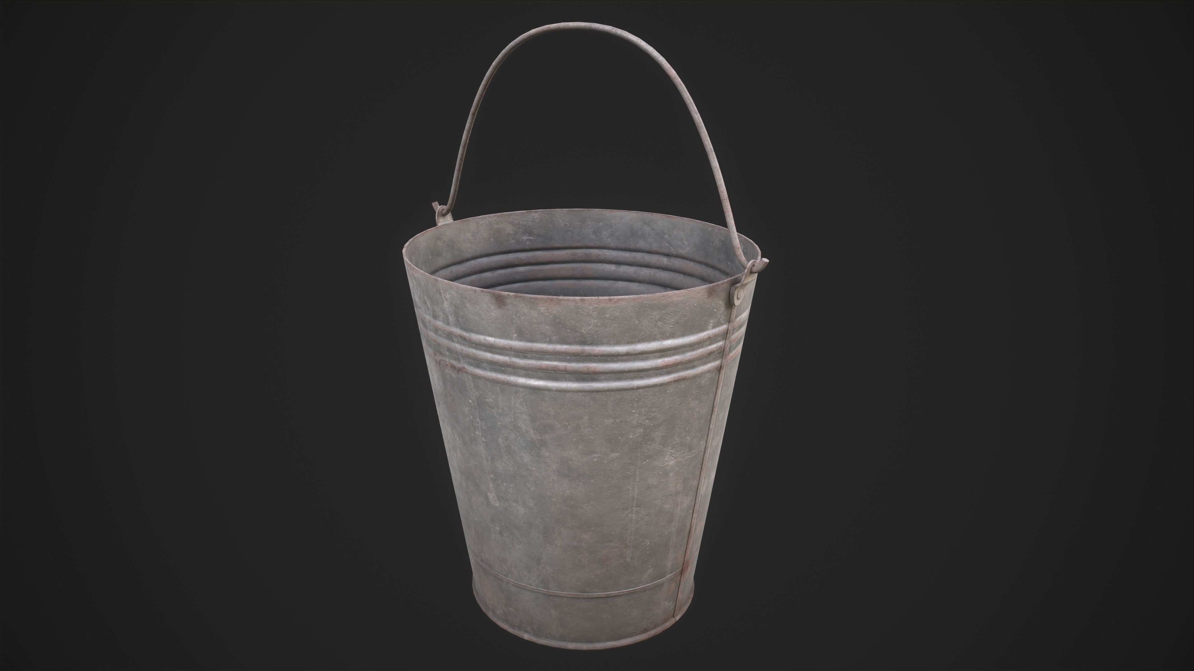 Water Well Low-poly 3D model_17