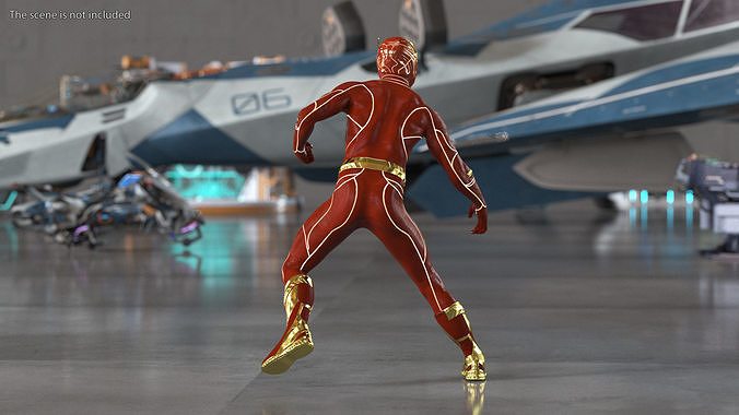 DC Character Flash Rigged 3D model