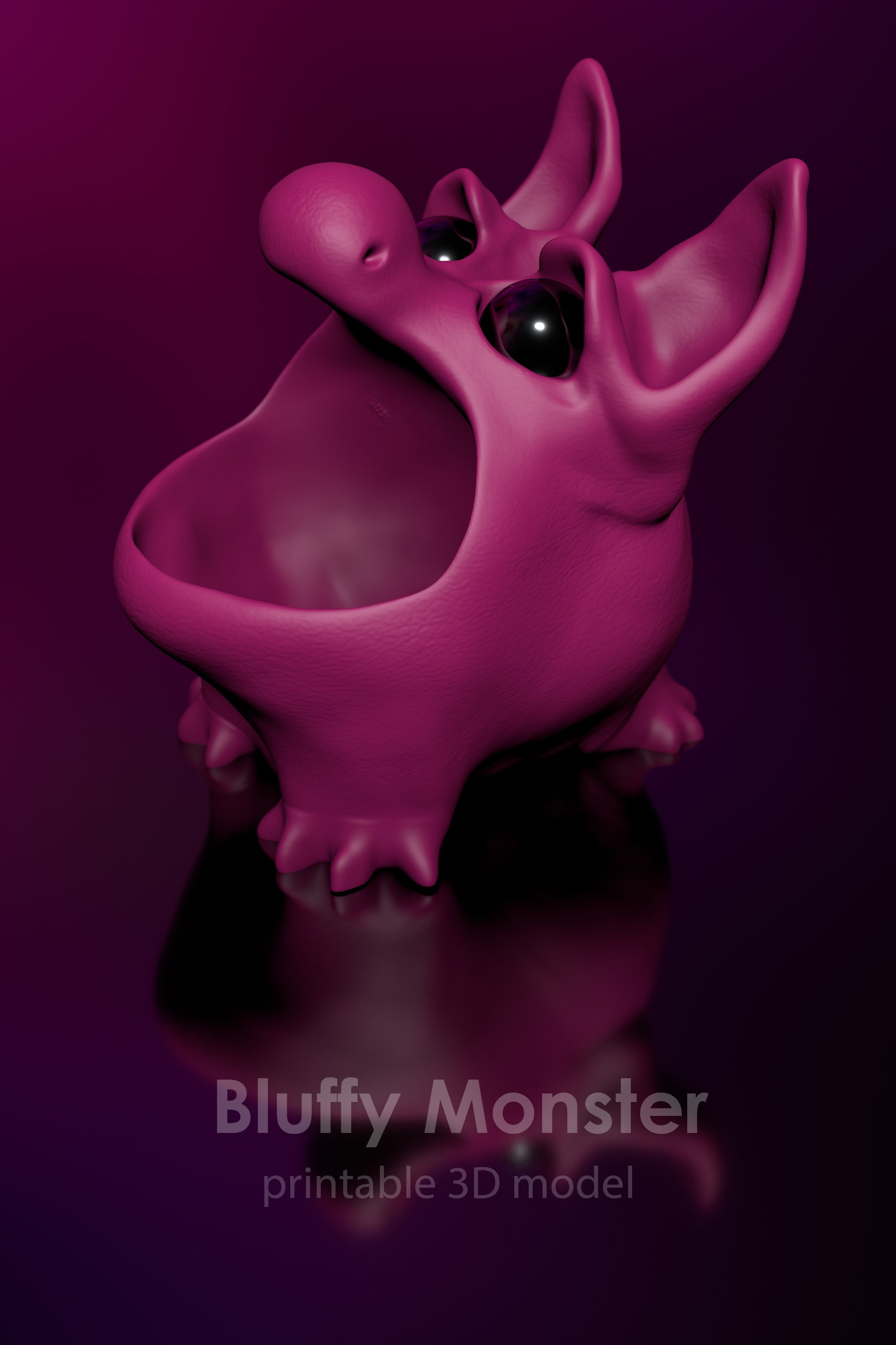 Bluffy - STL Modell High-Polygon 3D print model_12