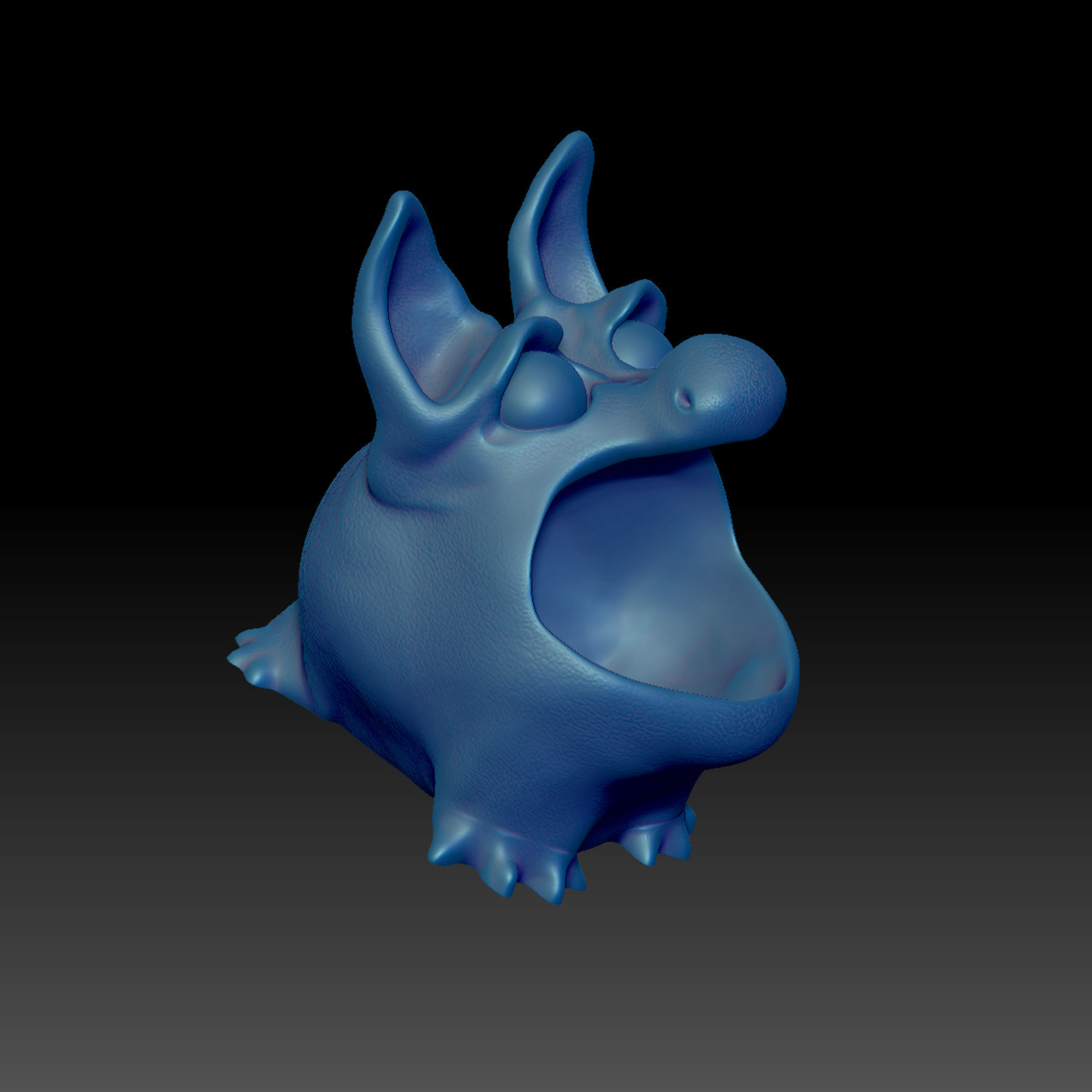 Bluffy - STL Modell High-Polygon 3D print model_4