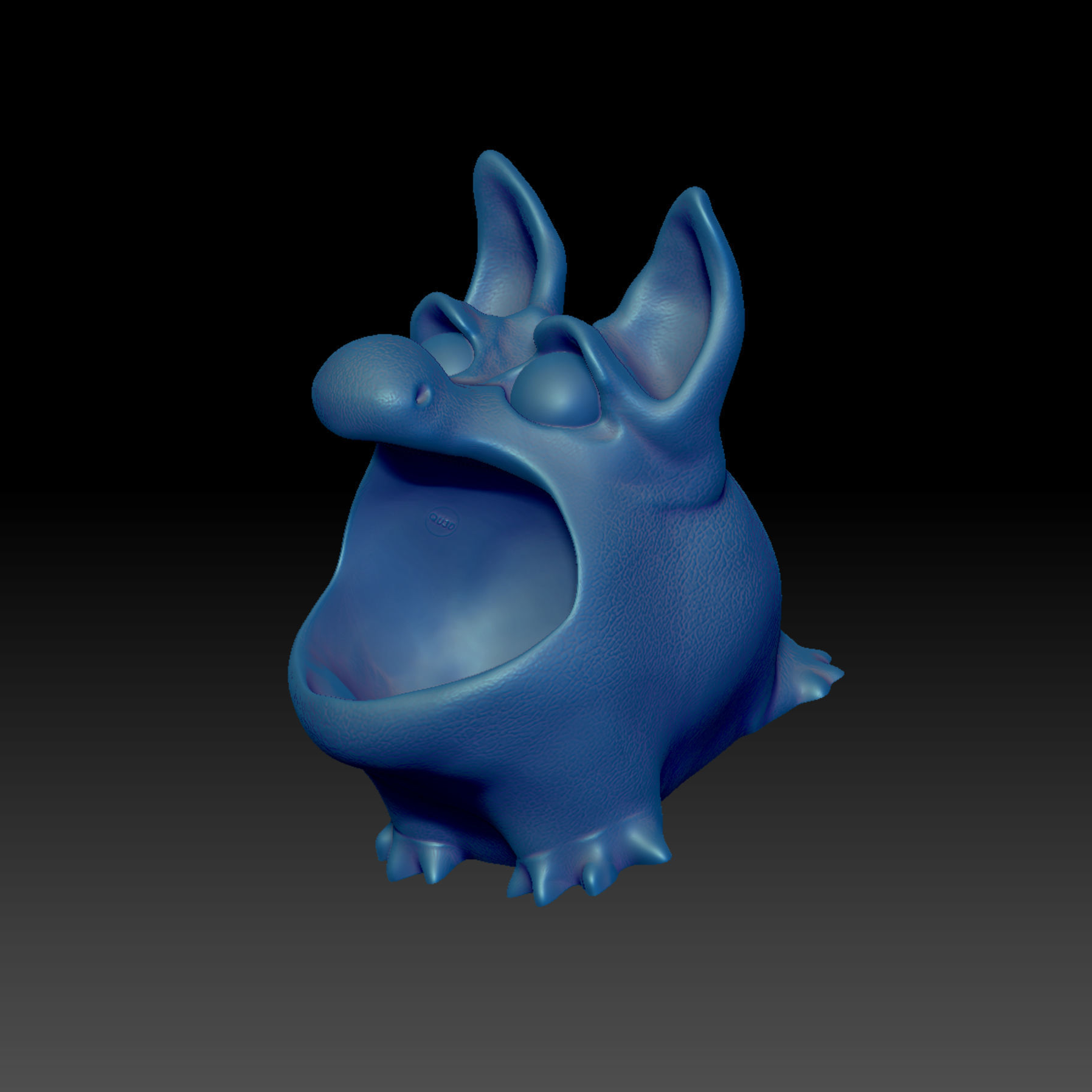 Bluffy - STL Modell High-Polygon 3D print model_6