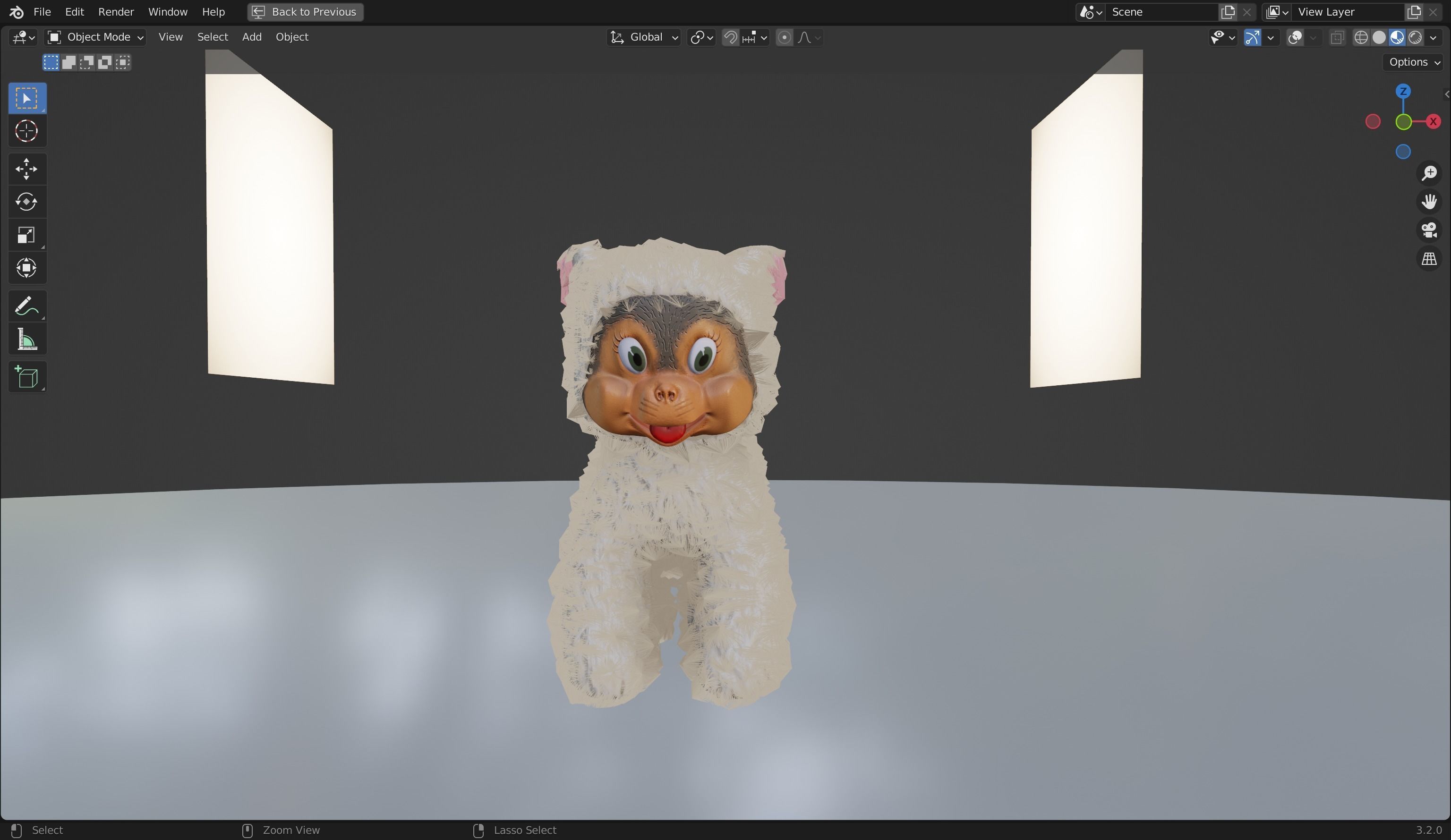 Stuffed Plush Cat 3D Model 3D model_14