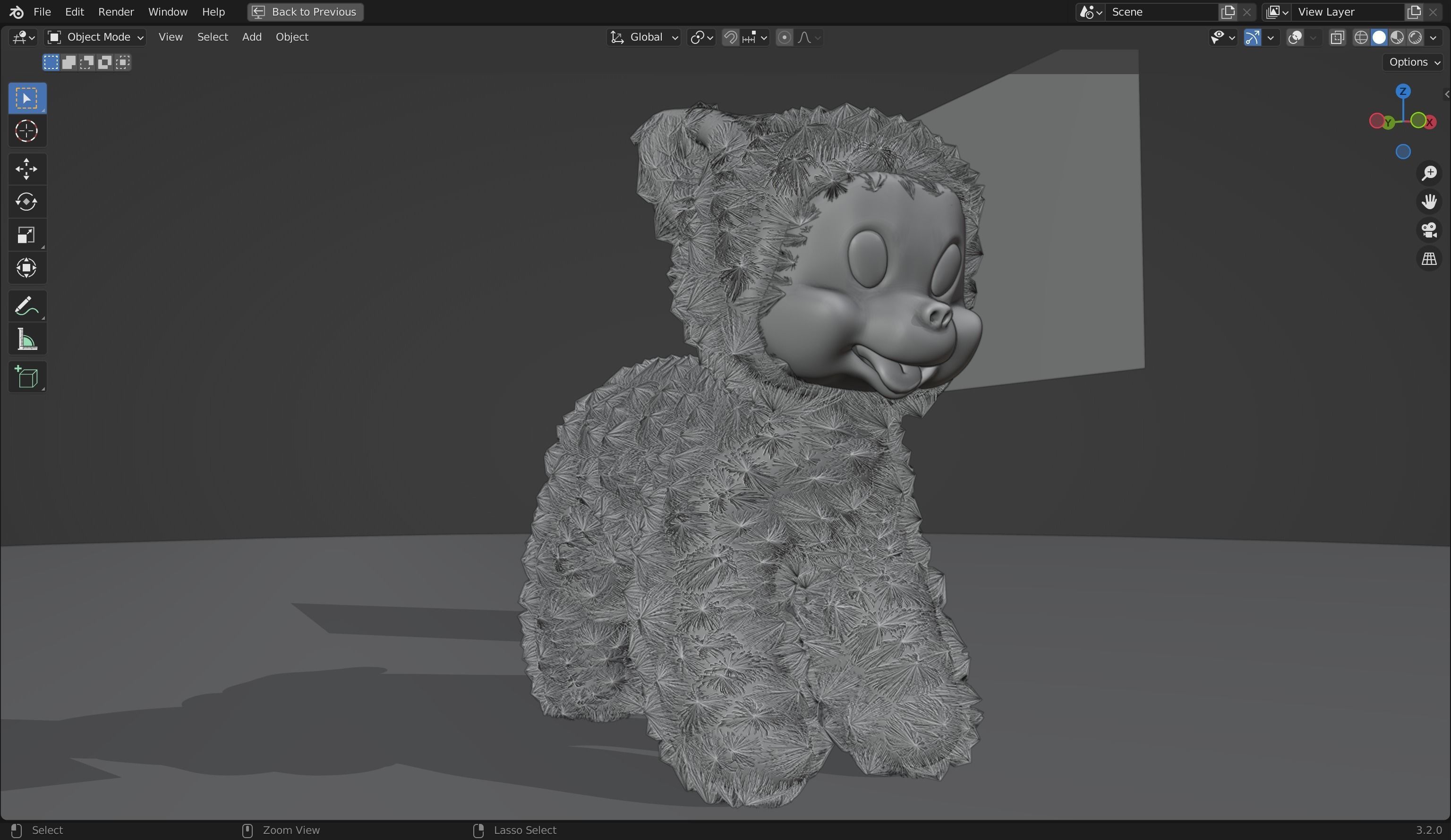 Stuffed Plush Cat 3D Model 3D model_11