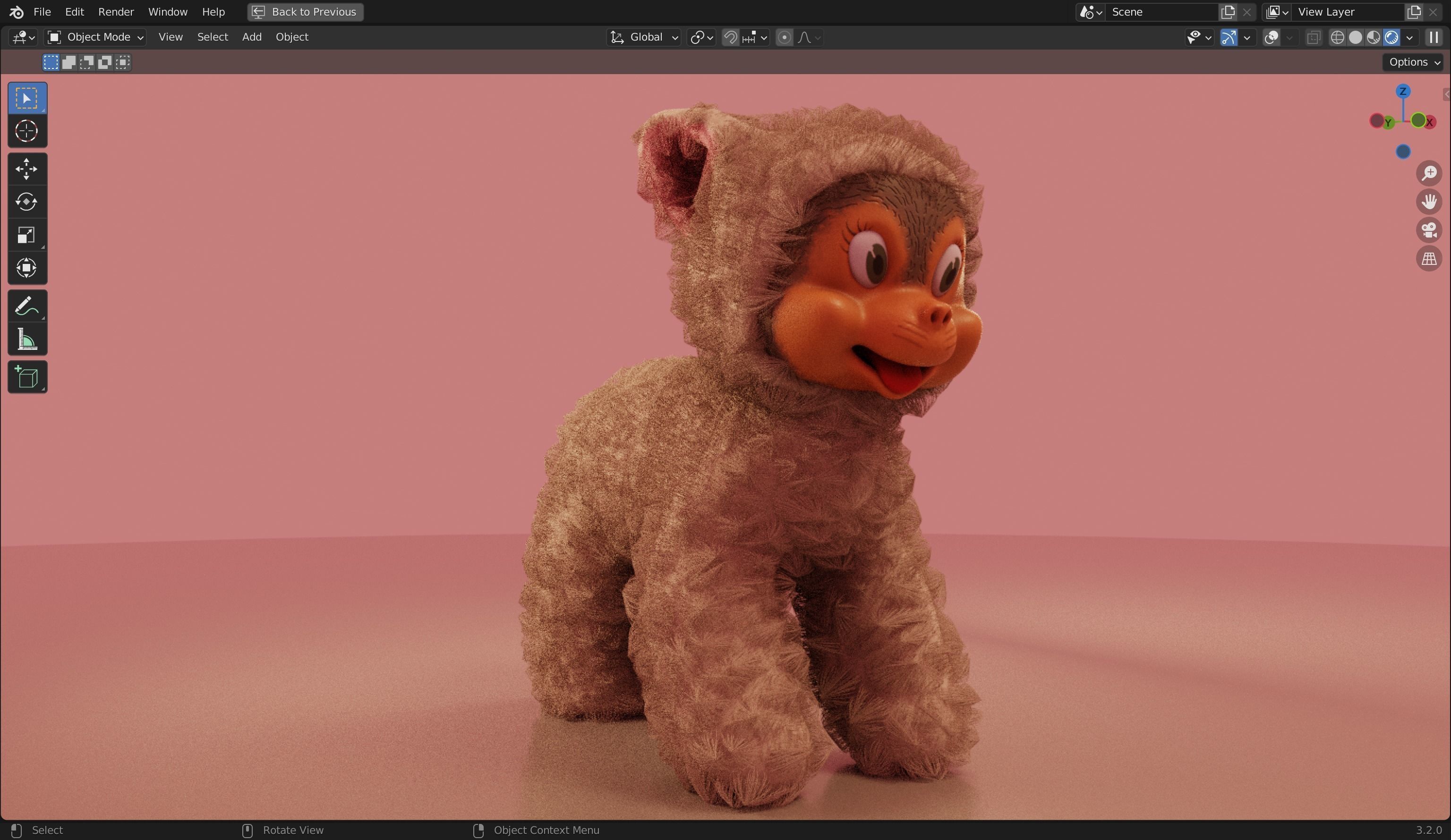 Stuffed Plush Cat 3D Model 3D model_10