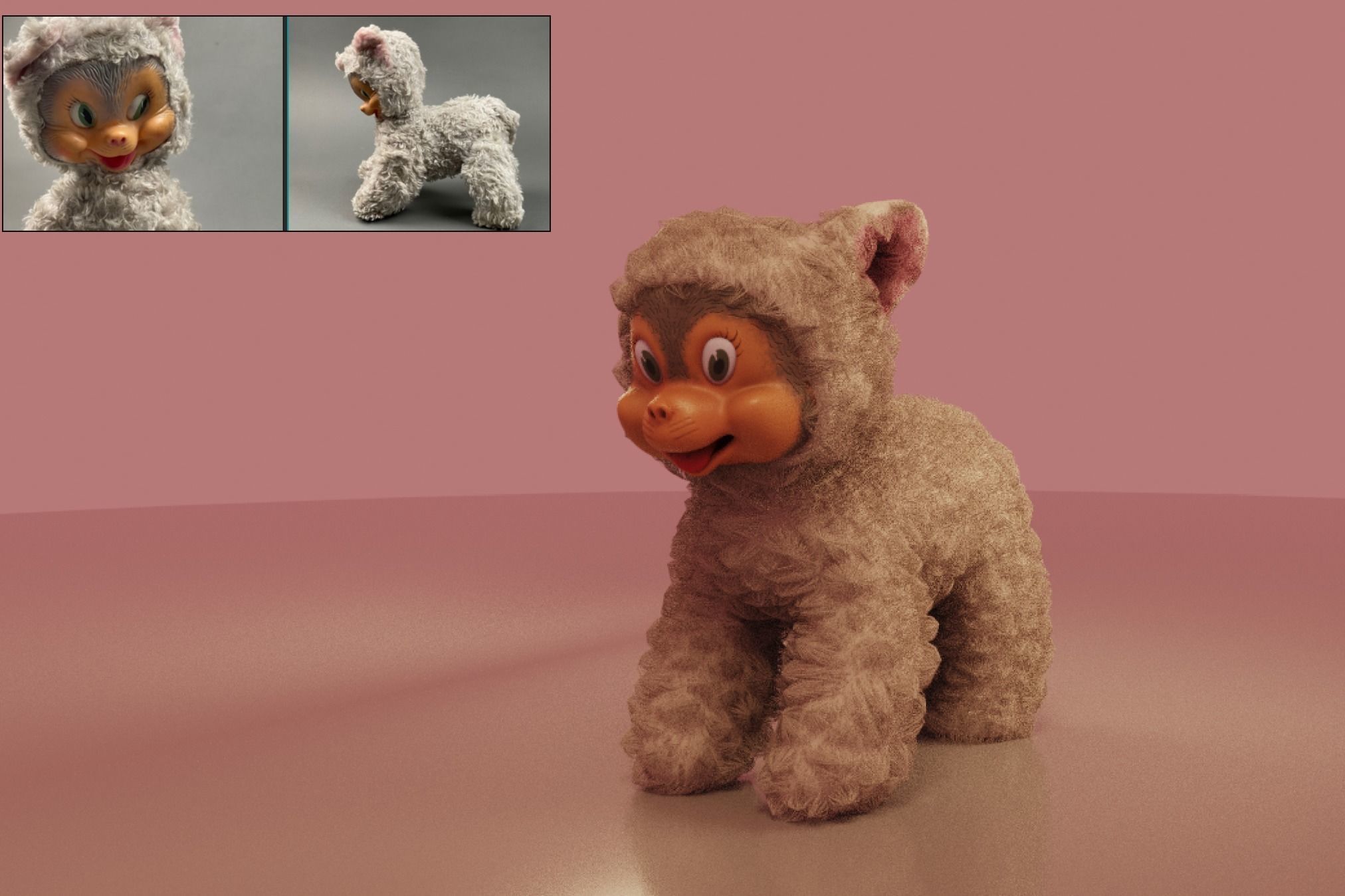 Stuffed Plush Cat 3D Model 3D model_22